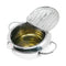 Deep Fryer Pot (°F), Japanese Tempura Small Deep Frying Pot with Fahrenheit Thermometer, 304 Stainless Steel Deep Fryer with Oil Draining Rack for Tempura chips, Fries, Fish, and Chicken