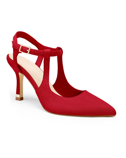 Coutgo Womens High Heels Pointed Toe Ankle Strap Pumps Patent Leather Sexy Stiletto Office Wedding Dress Shoes